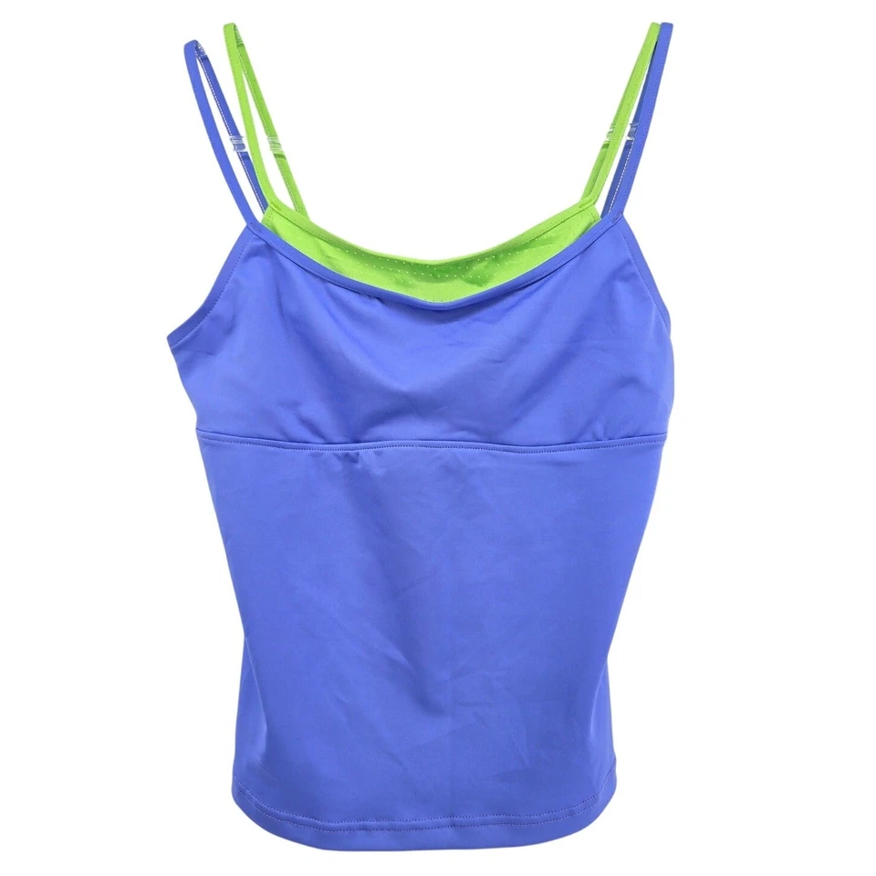 NWT Y2K Double Layer Built in Bra Dance Top Size LG Yoga Athleisure Sporty Spice - Image 1 of 4