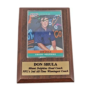 Don Shula Miami Delphins Autografowana podpisana tabliczka kartka (tabliczka tablic) - Zdjęcie 1 z 3