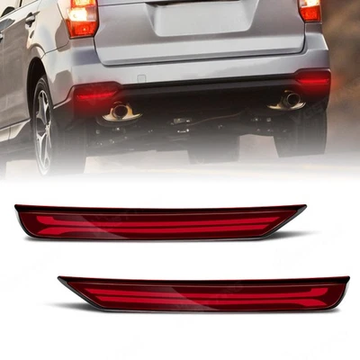 Rear LED Reflector Light Brake Lamp Dynamic Turn For 2009-2018 Subaru Forester - Image 1 of 4