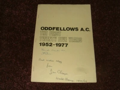 Odd Fellows A.C. 1st Twenty-Five . 1952-1977. fishing angling signerd no carp - image 1 of 2