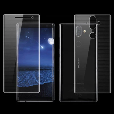 Front+Back Full Cover Screen Protector Soft Film For Nokia 7 plus 8 Sirocco Lot - Image 1 of 4