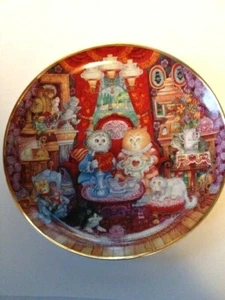 FRANKLIN MINT Limited Edition Cat Plate, WHISKER WUV Bill Bell Valentine's Day - Picture 1 of 3