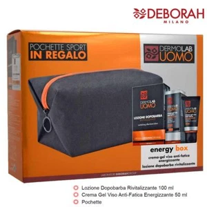 Set Uomo DERMOLAB Energy Box Con Dopobarba 100ml + Crema Viso + Beauty Regalo - Picture 1 of 1
