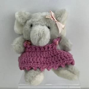 "Vestido Jemini Niña Elefante Crochet Lazo Bébé Fille Éléphant De Colección 7""" - Imagen 1 de 5