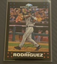 2007 Topps Chrome Ivan Rodriguez Refractor #34 Detroit Tigers
