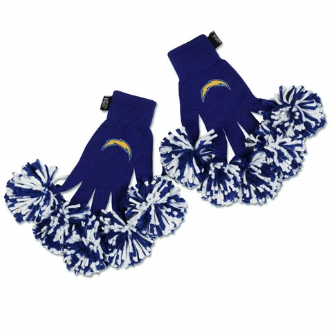 Los Angeles Chargers Spirit Fingers Fingerz Pom Pom Gloves by Wincraft Cover