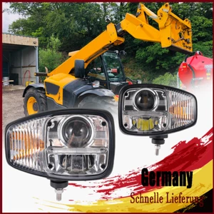 E9 Paar 82W 9 Zoll LED Scheinwerfer DRL und Blinker für JCB Fastrac Telehandler - Bild 1 von 14
