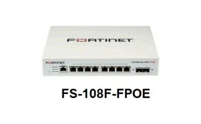Fortinet FortiSwitch FS-108F-FPOE Switch Network Gigabit Ethernet 8 port - Image 1 of 2