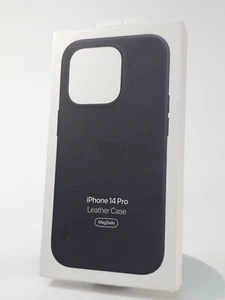 Apple Leather Case with MagSafe for Apple iPhone 14 Pro - Midnight - Photo 1 sur 6
