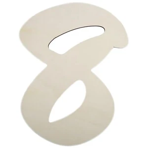 12 Inch Large Wood Number Sign 8 Paintable Unfinished Blank Wooden Numbers Bo... - Picture 1 of 6