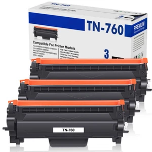 3PK TN760 Compatible para Tóner Brother MFC-L2710DW HL-L2350DW TN730 con Chip - Imagen 1 de 5