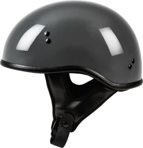 HIGHWAY 21 - .357 Solid Half Helmet, Gray, Medium - Picture 1 of 6