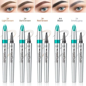 Lápiz de cejas tatuaje cejas impermeable 4 tenedores lápiz cejas 3D tinta líquida pluma - Imagen 1 de 19
