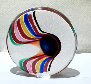 Seguso VeArt, Bisazza Vetro, Serie "Rimini", Discus, signiert - Bild 1 von 2