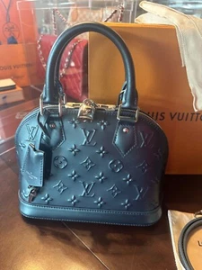 Louis Vuitton LIMITED EDITION Alma BB Metallic Blue M21486 EXCELLENT CONDITION!! - Picture 1 of 17