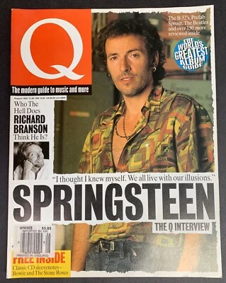Bruce Springsteen Interviewed in Q Magazine, Aug 1992 Issue, Published in U.K. - Image 1 of 4