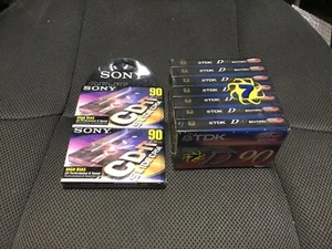 7 TDK D90 High Output Type I Cassette Audio Tapes & 2 Sony CD IT Slide Case - Picture 1 of 3