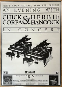 CHICK COREA & HERBIE HANCOCK 1978 OFFENBACH - orig. Concert Poster - 86x62 cm xx - Picture 1 of 2