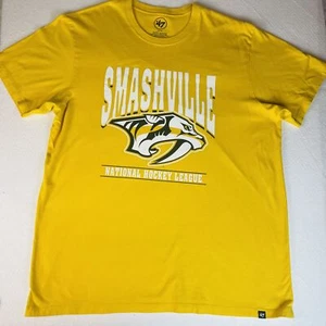 T-shirt Nashville Predators Smashville NHL XL misto cotone/poliestere giallo brillante - Foto 1 di 7