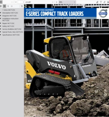 Minicargadora Volvo MCT125C manual de servicio reparación piezas catálogo construcción Foto 1 de 3