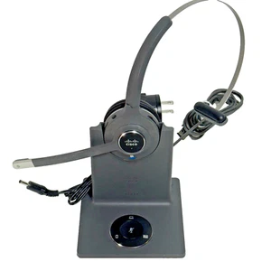 CISCO Headset 561 Wireless Single On- Ear DECT Headset CP-HS-WL-561-M-US Tested - Zdjęcie 1 z 8