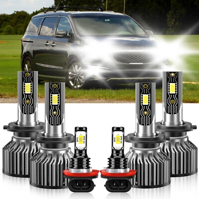Kit de luces antiniebla de haz alto y bajo LED para Kia Sedona 2015-2017 6500K Foto 1 de 4