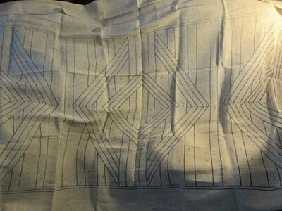 HUGE Navaho Type (Diamond Abstract) Rug Hooking Canvas-36x62 Inches!! - Image 1 of 4