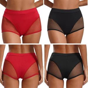 Women's Yoga Booty Shorts Sexy Hollow Out Dance Hot Pants Gym Workout Underwear - Picture 1 of 40