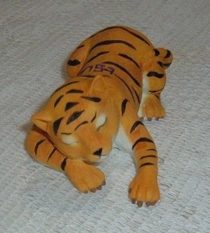 LOUISIANA STATE UNIVERSITY PETITE SLEEPING MASCOT  RESIN FIGURINE 3 1/2 LONG 671 Cover