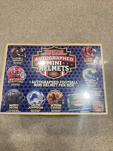 2022 Tristar Hidden Treasures Autographed Football Mini Helmet Sealed Box - Picture 1 of 4