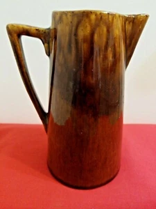 Brocca ceramica a goccia marrone vintage alta 5 7/8" - Foto 1 di 5