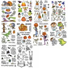 Happy Halloween Pumpkin Clear Rubber Stamps Seal Stamping Diy Craft Scrapbooking