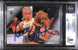 Paige VanZant Signed 2015 Topps UFC Knockout Rookie Card #24 BAS COA RC AEW Auto - Picture 1 of 12