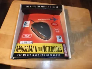 VINTAGE 1997 LOGITECH MOUSEMAN MOUSE PC NOTEBOOK MODELLO #1418 NUOVO VECCHIO MAGAZZINO SIGILLATO - Foto 1 di 4