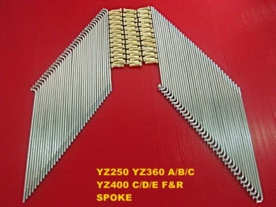 Fit YAMAHA YZ250 YZ360 A/B/C YZ400 C/D/E F&R SPOKE 72 Pcs.NIPPLE GOLD JAPAN [mi] Foto 1 de 4