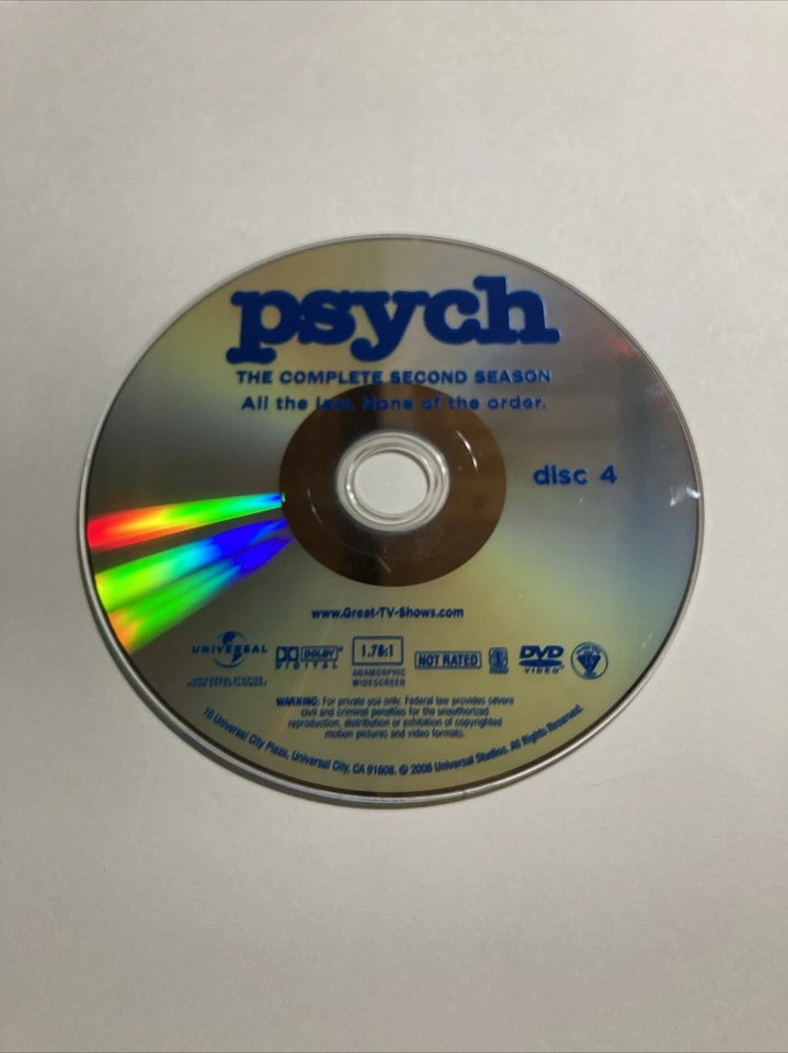 Psych Season 2 Disc 4 Replacement DVD - Image 1 of 1