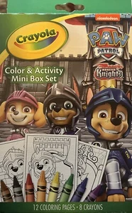 Paw Patrol Rescue Knights Crayola Color & Activity Mini Box Set 8 Buntstifte, 12 pg - Bild 1 von 2