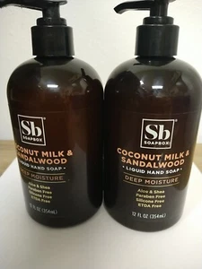 Liquid Hand Soap, Coconut Milk & Sandalwood, 12 fl oz (354 ml)  2 PACK  - Picture 1 of 3