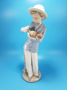 Nao By Lladro Daisa 1980 Rare, Made in Spain, Boy and Puppy Dog Figurine Gloss - Picture 1 of 9