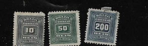 STAMPS BRAZIL 1923 TAX POSTAGE DUE SET OF 3 MINT - Picture 1 of 1