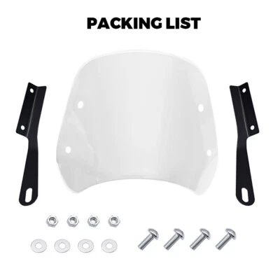 Faro Redondo 5-7" Moto Transparente Parabrisas Parabrisas Universal Para Suzuki Foto 1 de 4