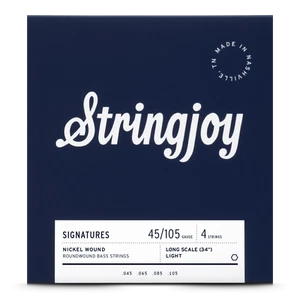 Bajo Stringjoy Signatures 4 Cuerdas Luz 45-105 Níquel Herido Larga Escala - Imagen 1 de 1
