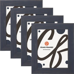 Jasper, 1.5" Weathered Blue Picture Frame, Common Sizes 4x5 - 24x36, 4-Pack - Picture 1 of 7