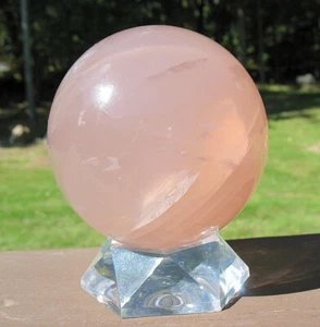Großer Stern Rosenquarz Kugel/Rosa Kristallkugel ~ Madagaskar - Bild 1 von 9