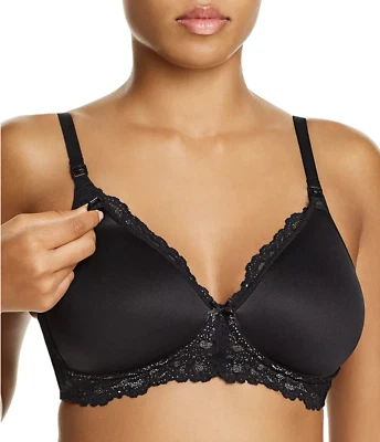 ¡NUEVO! Sujetador de enfermería inalámbrico Wacoal (talla 32DD) negro Foto 1 de 4