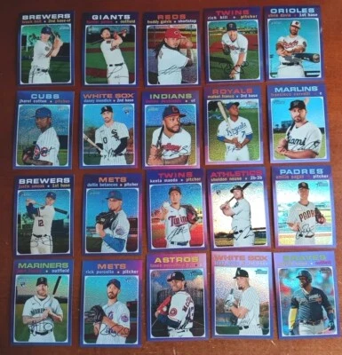 Lote de 20 refractores Topps Heritage High Number Purple Hot Box 2020 Foto 1 de 4