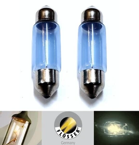 Flosser 6418 DE3425 DE3423 Warm White Two Bulbs Glove Box Light Replacement Lamp - Picture 1 of 6