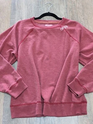 Sudadera American Eagle Mujer Pequeña Rosa Manga Larga Tejido Pullover BOHO Foto 1 de 4