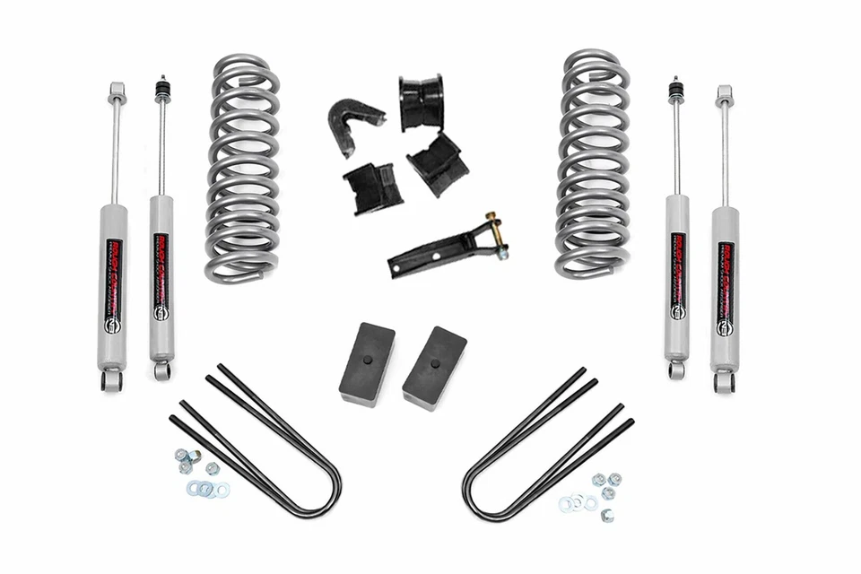 Kit de elevación bloques traseros Rough Country 4" para Ford F100 4x4 1970-1976 Foto 1 de 3