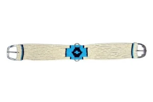 Showman Mohair String Girth w/ Blue Southwest Design - Picture 1 of 1